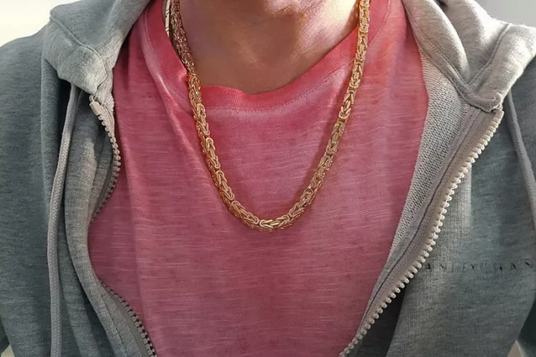 Жълта розово злато верижка ★ russiangold.com ★ злато 585 333 Ниска цена