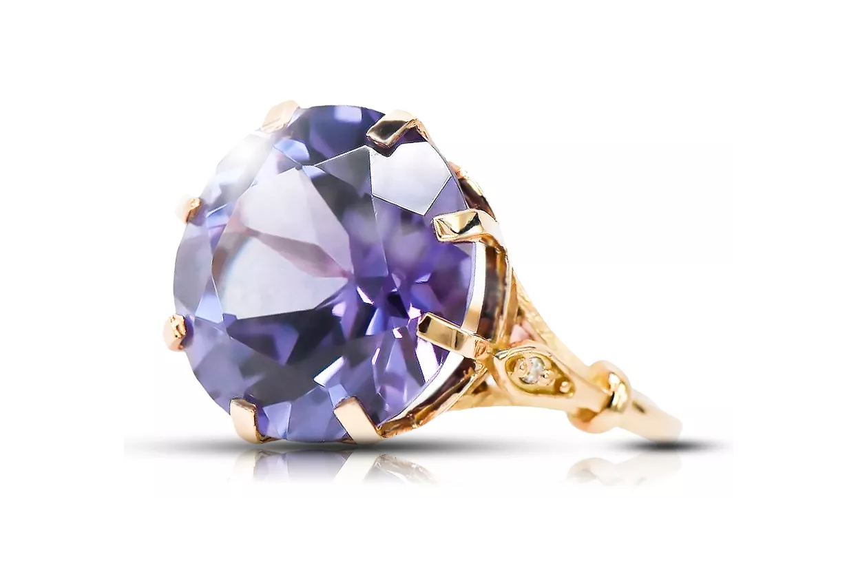 Russian Soviet rose 14k 585 gold Alexandrite Ruby Emerald Sapphire Zircon ring vrc073 Russian Soviet rose 14k 585 gold Alexandrite Ruby Emerald Sapphire Zircon ring vrc073