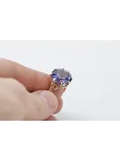 Ruso soviético rosa 14k 585 oro Alexandrite Ruby Esmeralda anillo Zircon vrc073