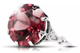 Ring Vintage Ruby Sterling silver 925 vrc073s