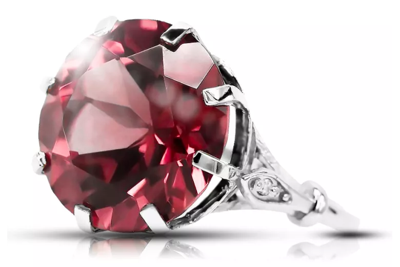 Ring Vintage Ruby Sterling silver 925 vrc073s