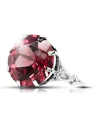 Ring Vintage Ruby Sterling silver 925 vrc073s