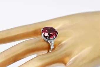 Anillo Artesanía vintage Rubí Plata de ley 925 vrc073s