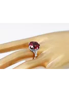 Ring Vintage Ruby Sterling silver 925 vrc073s