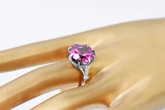 Plata de ley 925 Amatista Anillo Vintage vrc073s