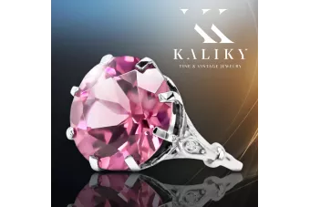 925 sidabras Ametistas Žiedas Vintage vrc073s