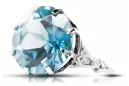 Aquamarin Sterling Silber 925 Ring Vintage Schmuck vrc073s