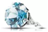 Ring Vintage Jewlery Aquamarine Sterling silver 925 vrc073s