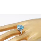 Ring Vintage Jewlery Aquamarine Sterling silver 925 vrc073s
