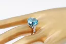 Aquamarin Sterling Silber 925 Ring Vintage Schmuck vrc073s
