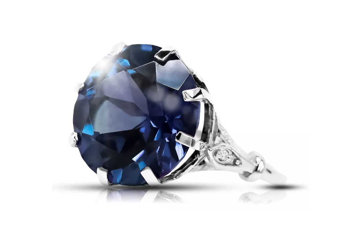 Ring Vintage style Sapphire Sterling silver 925 vrc073s Ring Vintage style Sapphire Sterling silver 925 vrc073s
