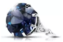 Ring Vintage style Sapphire Sterling silver 925 vrc073s