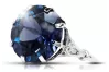 Ring Vintage style Sapphire Sterling silver 925 vrc073s