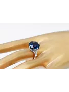 Ring Vintage style Sapphire Sterling silver 925 vrc073s