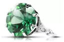 Ring Emerald Sterling silver 925 Vintage craft vrc073s