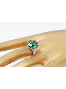 Ring Emerald Sterling silver 925 Vintage craft vrc073s