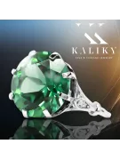 Ring Emerald Sterling silver 925 Vintage craft vrc073s