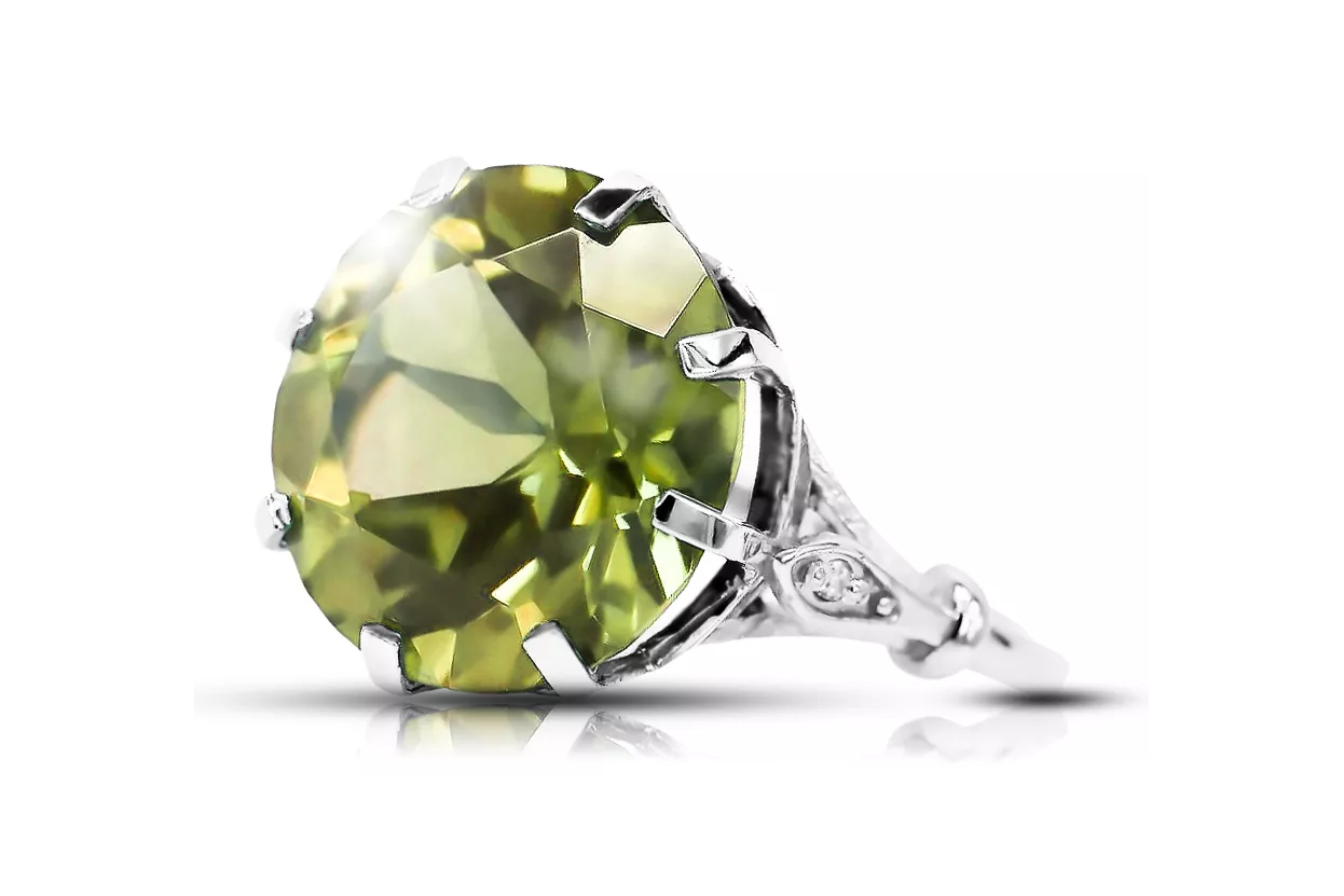Vintage Ring Yellow Peridot Sterling silver 925 vrc073s Vintage Ring Yellow Peridot Sterling silver 925 vrc073s