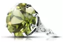Vintage Ring Yellow Peridot Sterling silver 925 vrc073s