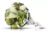 Vintage Ring Yellow Peridot Sterling silver 925 vrc073s