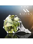 Vintage Ring Yellow Peridot Sterling silver 925 vrc073s