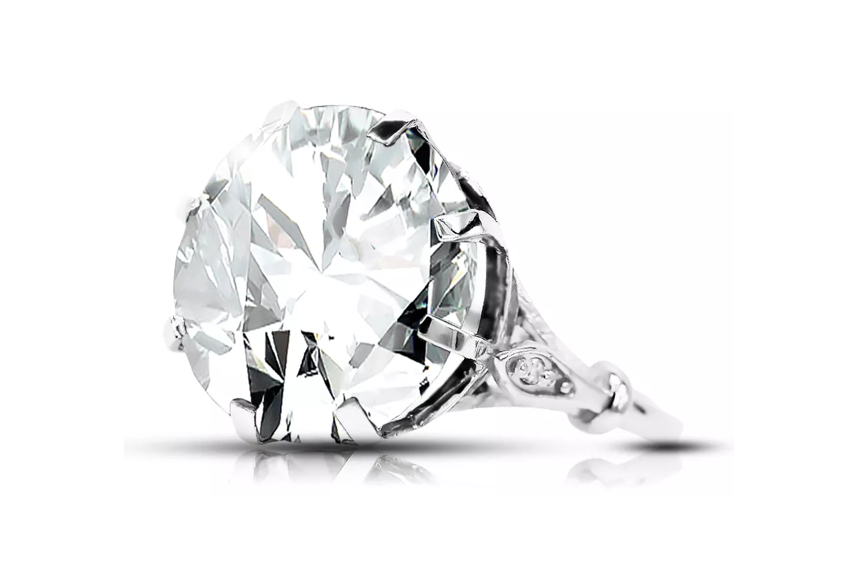 Ring Zircon Sterling silver 925 Vintage style vrc073s Ring Zircon Sterling silver 925 Vintage style vrc073s
