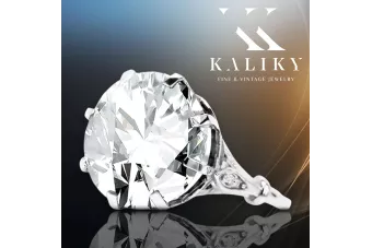 Inel Zircon Lira sterlină de argint 925 Vintage vrc073s