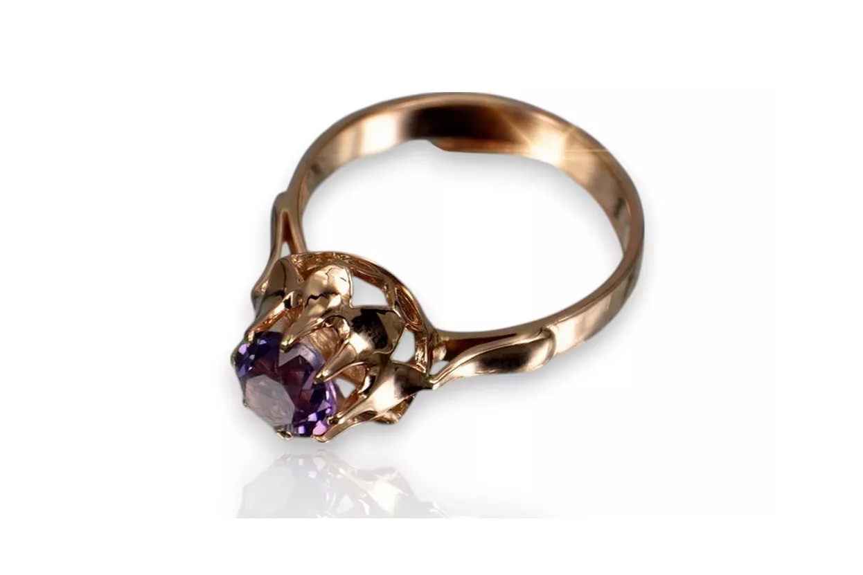 Russian Soviet rose 14k 585 gold Alexandrite Ruby Emerald Sapphire Zircon ring vrc083 Russian Soviet rose 14k 585 gold Alexandrite Ruby Emerald Sapphire Zircon ring vrc083