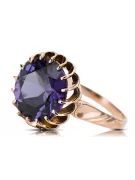 Rose pink 14k gold 585 Alexandrite ring vrc035 Vintage Russian Soviet style