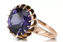 Rose pink 14k gold 585 Alexandrite ring vrc035 Vintage Russian Soviet style