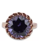 Rose pink 14k gold 585 Alexandrite ring vrc035 Vintage Russian Soviet style