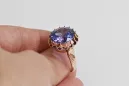 Rose pink 14k gold 585 Alexandrite ring vrc035 Vintage Russian Soviet style
