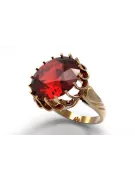 Rubin Original vintage din aur roz de 14k Inel Stil Vintage vrc035r