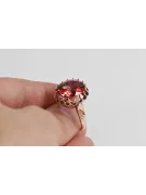 Rubin Original vintage din aur roz de 14k Inel Stil Vintage vrc035r