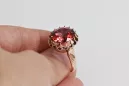 Rubin Original vintage din aur roz de 14k Inel Stil Vintage vrc035r