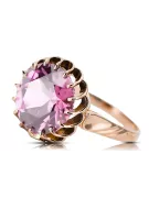 Ametist Original vintage din aur roz de 14k Inel Stil Vintage vrc035r