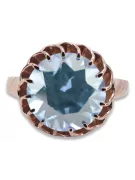 Aquamarine Original Vintage 14K Rose Gold Ring Vintage style vrc035r