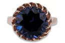 Or rose 14 carats vintage d'origine Saphir Anneau Bijoux vintage vrc035r