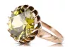 Ring Vintage Yellow Peridot Original Vintage 14K Rose Gold vrc035r