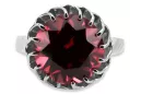 Vintage Anillo Rubí Plata de ley 925 vrc035s