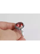 Vintage Anillo Rubí Plata de ley 925 vrc035s