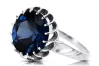 Ring Vintage Jewlery Sapphire Sterling silver 925 vrc035s