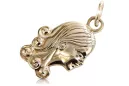 Rusă roz roz sovietic 14k 585 aur URSS Pandantiv zodiacal virgin vzp001