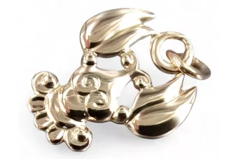 Rožinis aukso žiedas raudonas 14k 585 SSRS Vintage zodiakas vėžys vzp002