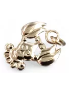 Russian rose Soviet gold pendant