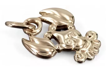 Russian rose Soviet gold pendant
