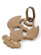 Russian rose Soviet gold pendant