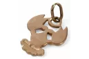 Russian rose Soviet gold pendant