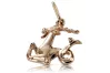 Pendant pendant made of rose red gold 14k 585  Vintage zodiac Capricorn vzp003