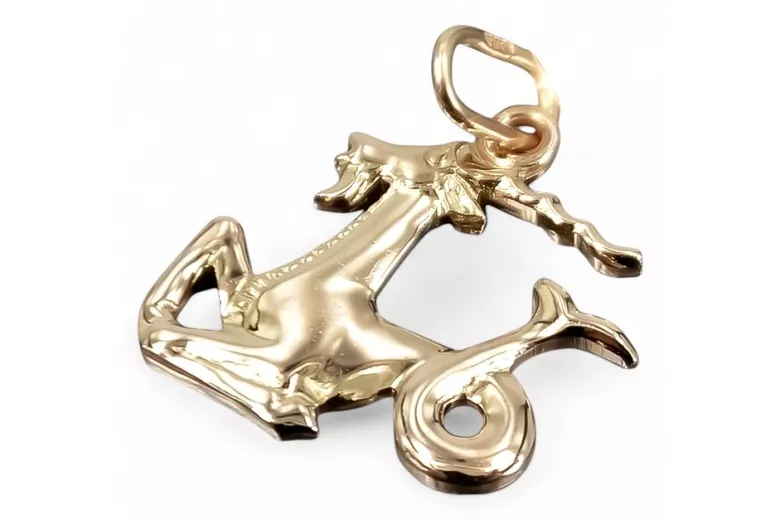 Russian rose Soviet gold pendant